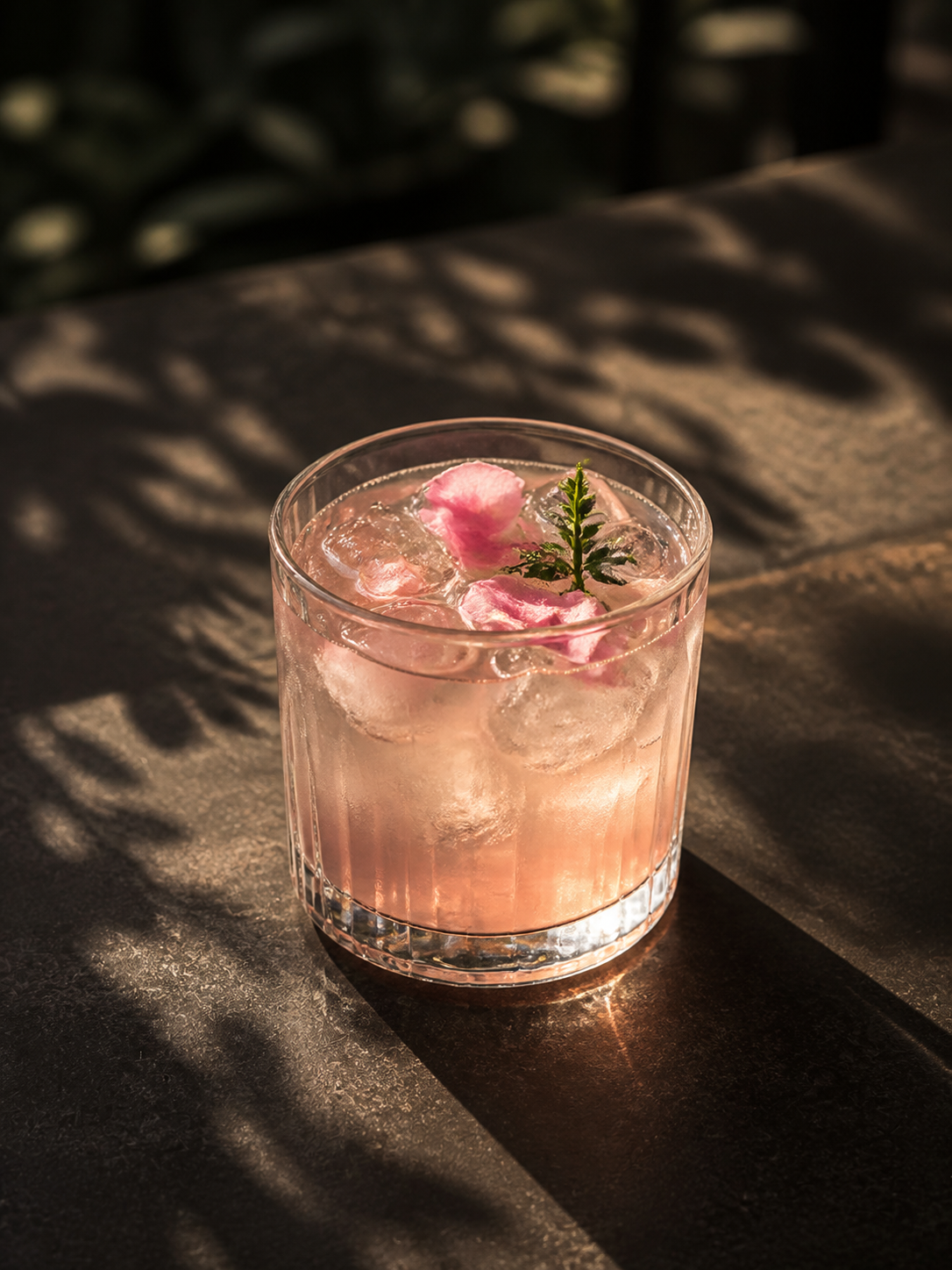 Pink Bloom Flowers drink